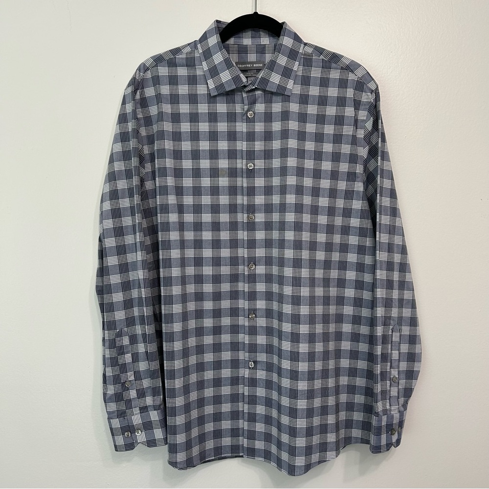 Geoffrey Beene Slim Fit Flex Collar Dress Shirt Sz 34/35 Neck 16 1/2